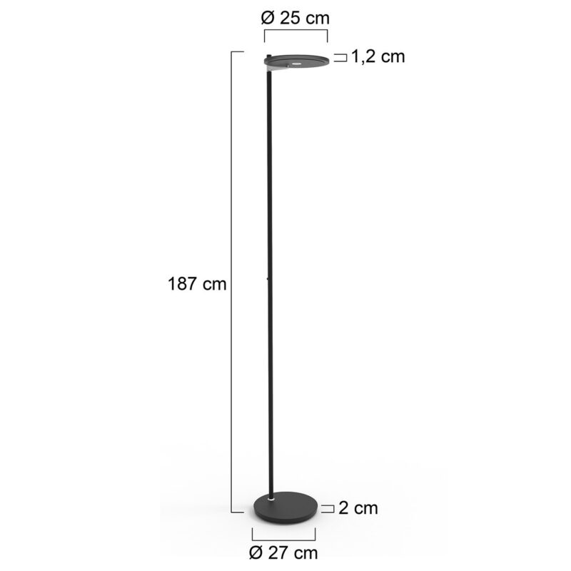 Vloerlamp Turound 2993ZW Zwart - Afbeelding 7