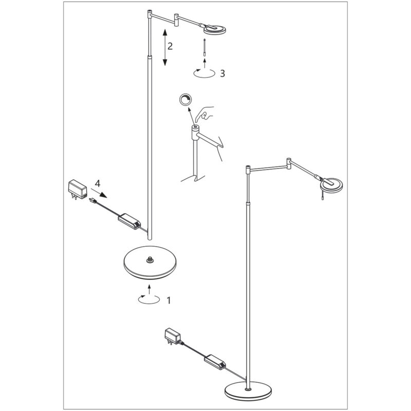 Vloerlamp Turound 3082ZW Zwart - Afbeelding 8