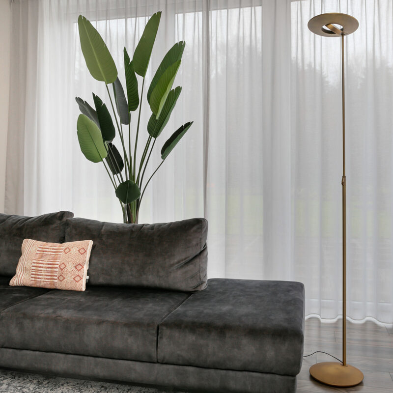 Vloerlamp Zenith 1477BR Brons lichtkleur instelbaar - Afbeelding 3