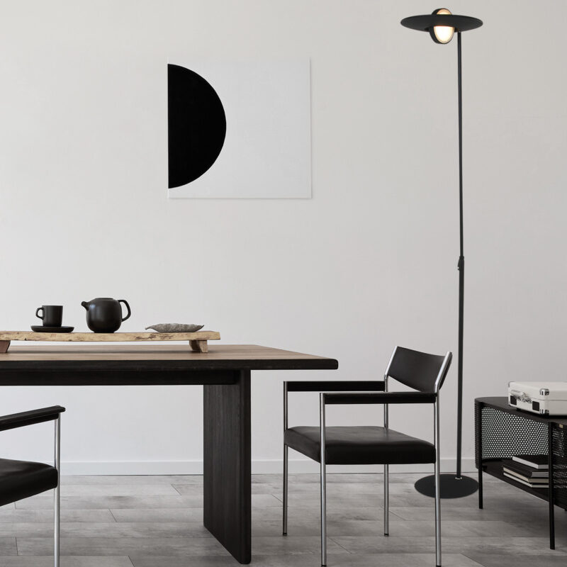 Vloerlamp Zenith 1477ZW zwart Lichtkleur instelbaar - Afbeelding 3