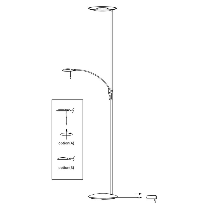 Vloerlamp Zenith 7860BR Brons Lichtkleur instelbaar - Afbeelding 10