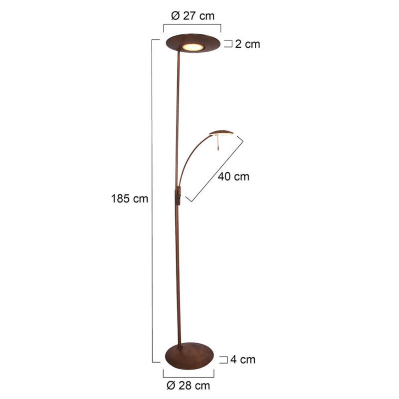 Vloerlamp Zenith 7860BR Brons Lichtkleur instelbaar - Afbeelding 8
