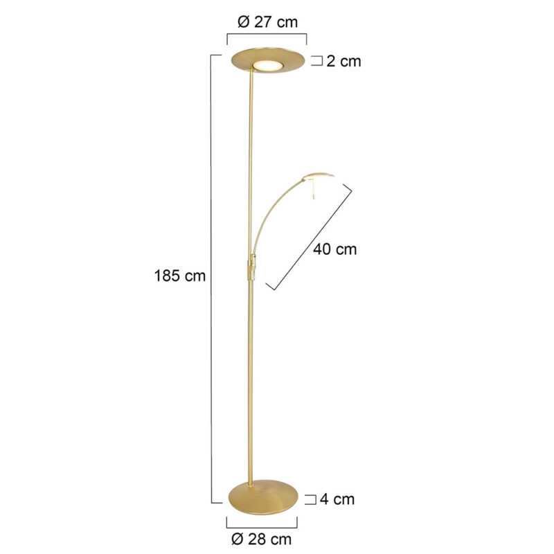 Vloerlamp Zenith 7860ME Messing Lichtkleur instelbaar - Afbeelding 8