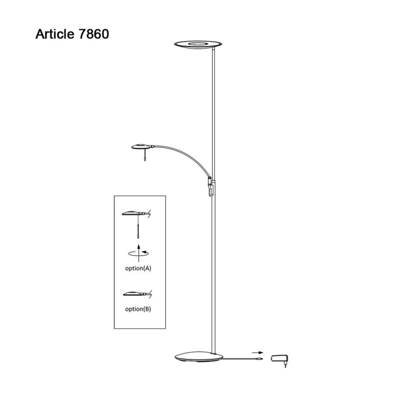 Vloerlamp Zenith 7860ZW Zwart Lichtkleur instelbaar - Afbeelding 10