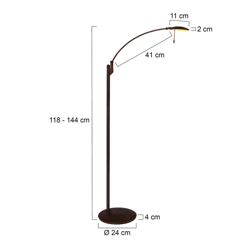 Vloerlamp Zenith 7862BR Brons Lichtkleur instelbaar - Afbeelding 7