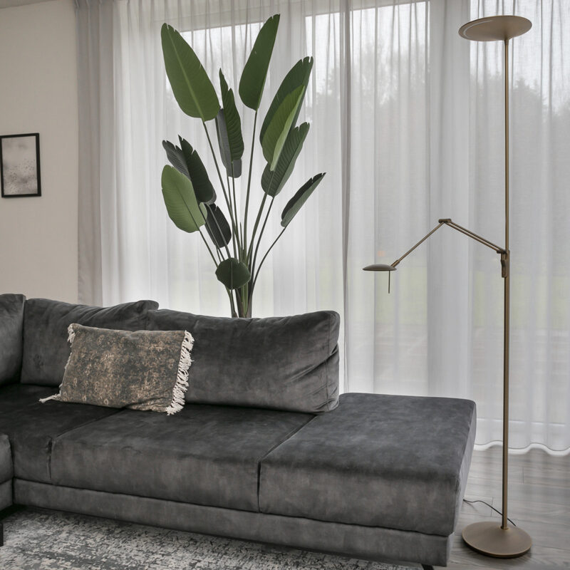 Vloerlamp Zodiac 2107BR Brons Knik arm Dimbaar - Afbeelding 12