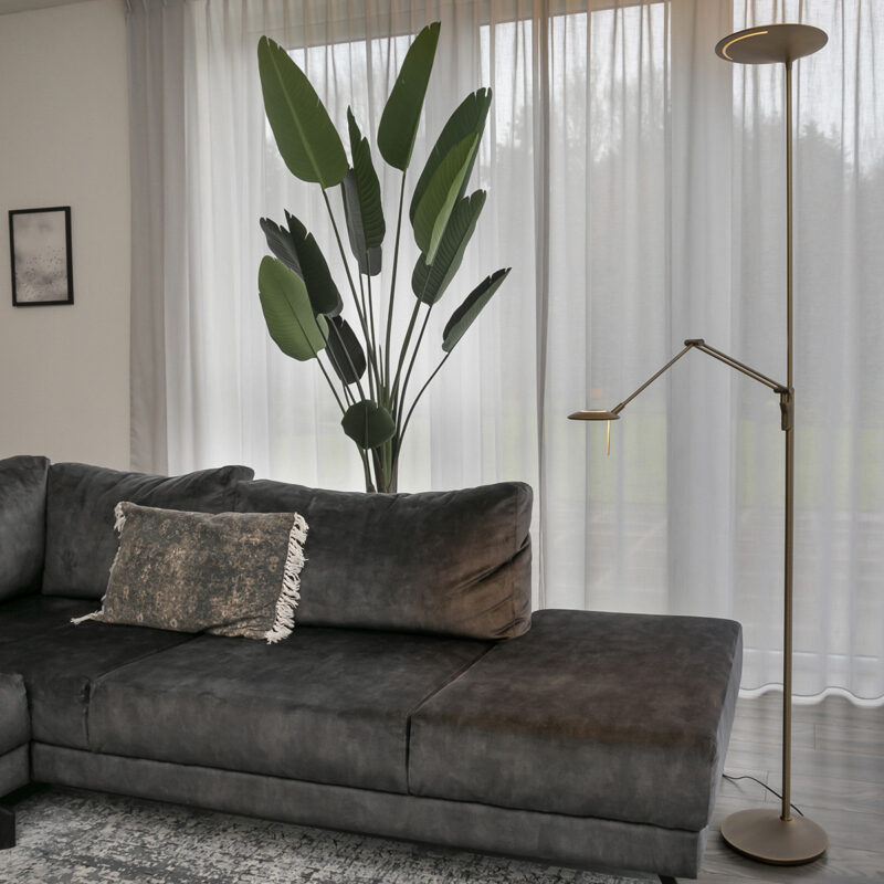 Vloerlamp Zodiac 2107BR Brons Knik arm Dimbaar - Afbeelding 3