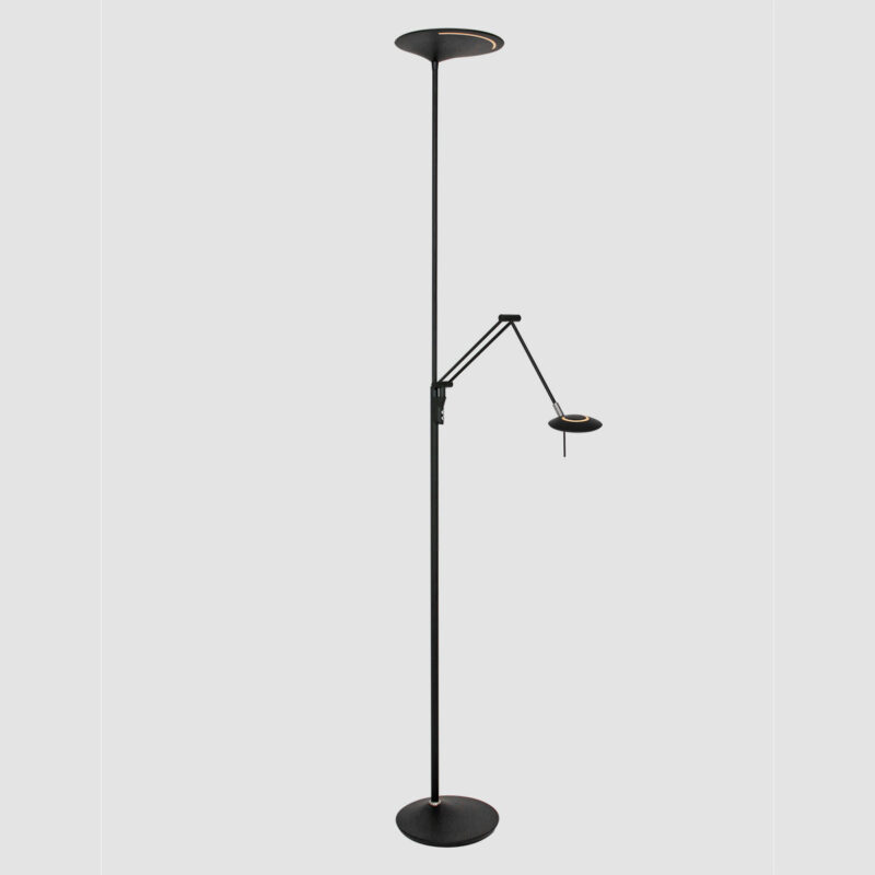Vloerlamp Zodiac 2107ZW Zwart Knikarm Dimbaar - Afbeelding 22