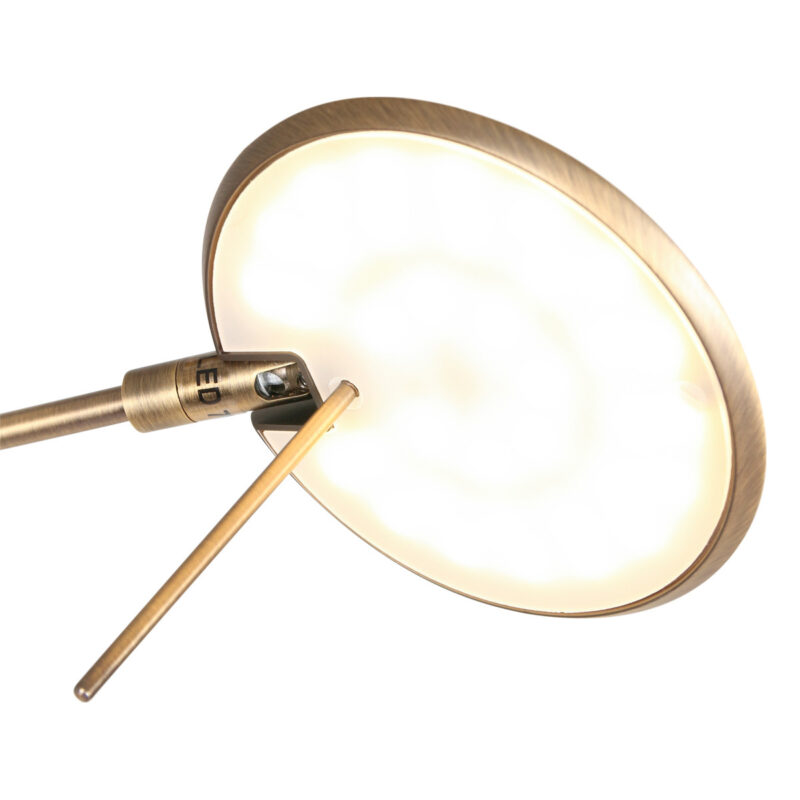Vloerlamp Zodiac 2108BR Brons, met draaibare en knikbare arm - Afbeelding 14