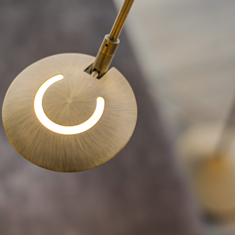 Vloerlamp Zodiac 2108BR Brons, met draaibare en knikbare arm - Afbeelding 17