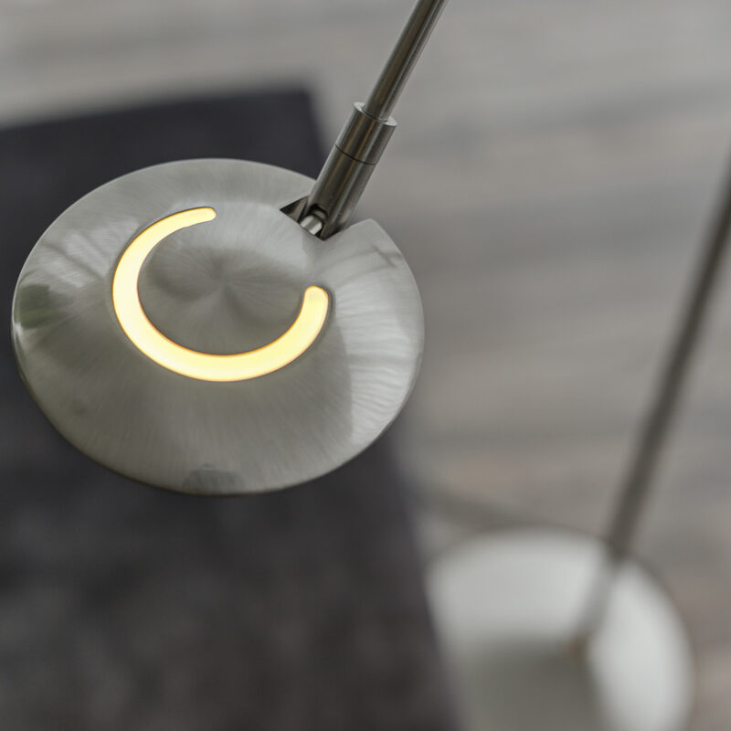 Vloerlamp Zodiac 2108ST Staal, met draaibare en knikbare arm - Afbeelding 15
