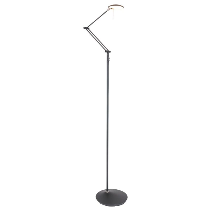 Vloerlamp Zodiac 2108ZW Zwart, met draaibare en knikbare arm - Afbeelding 13