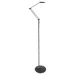 Vloerlamp Zodiac 2108ZW Zwart Betonnen vloerlamp met verstelbare lampenkap voor modern interieur verlichting zwart, Lichy verlichting.