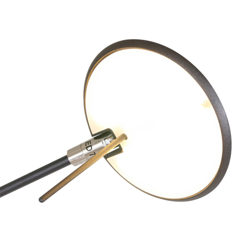 Vloerlamp Zodiac 2108ZW Zwart, met draaibare en knikbare arm - Afbeelding 20