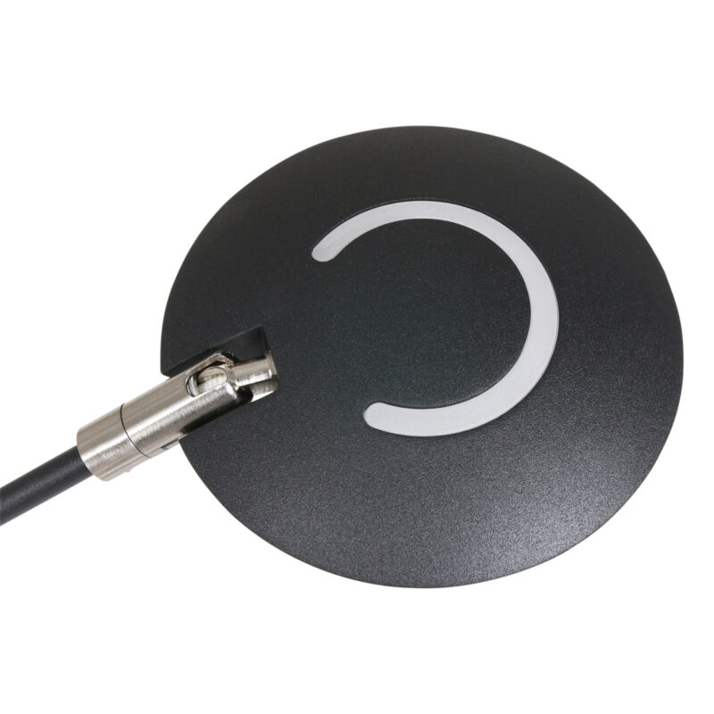 Vloerlamp Zodiac 2108ZW Zwart, met draaibare en knikbare arm - Afbeelding 6