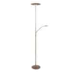 Vloerlamp Zodiac 7972BR Brons Dimbaar Elegante vloerlamp met geïntegreerde leeslamp, modern design en stijlvolle afwerking perfect voor woonkamer of kantoor. Hoge kwaliteitslamp van LICHY LAMPEN voor sfeervol licht en functionaliteit.