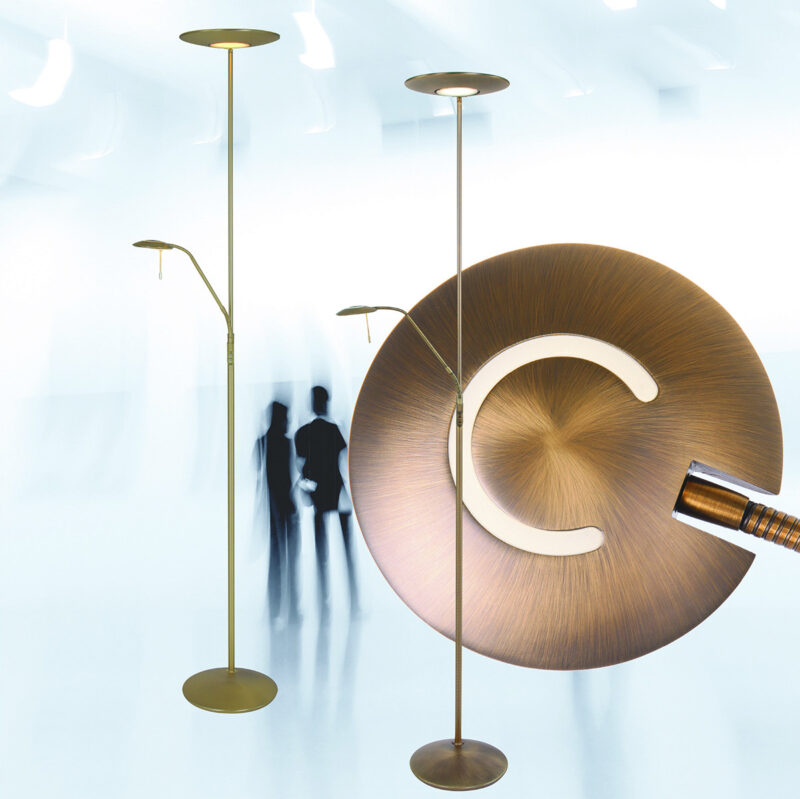 Vloerlamp Zodiac 7972BR Brons Dimbaar - Afbeelding 3