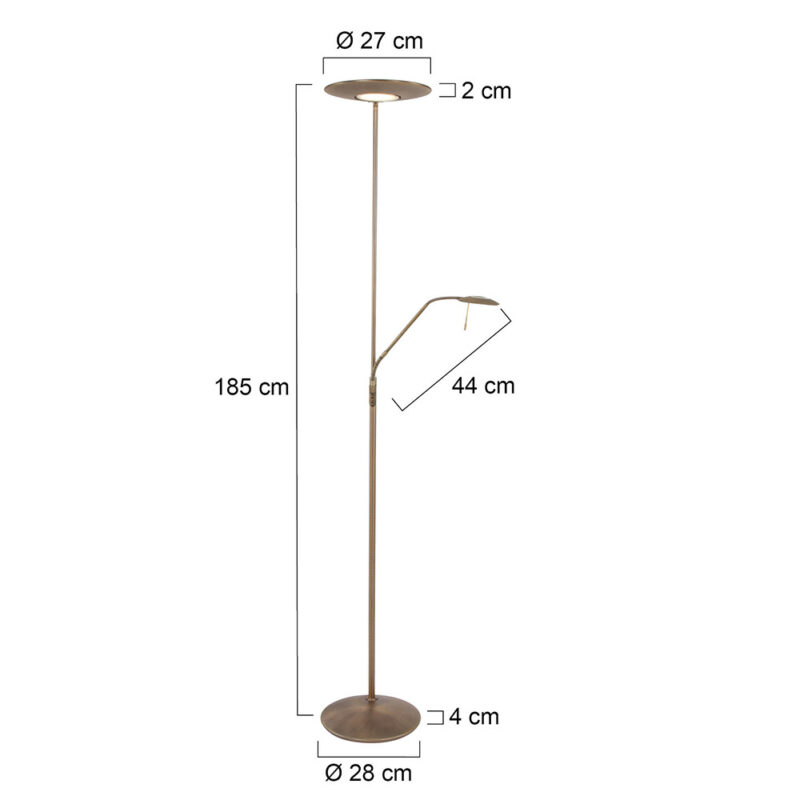 Vloerlamp Zodiac 7972BR Brons Dimbaar - Afbeelding 7