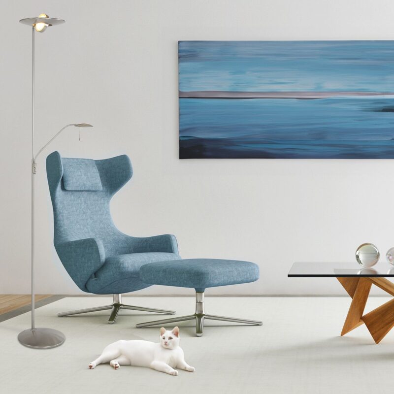Vloerlamp Zodiac 7972ST Staal Dimbaar. - Afbeelding 3