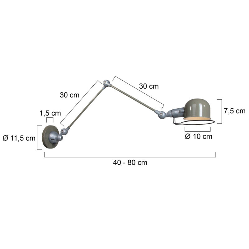 Wandlamp Davin 7656G Groen met kleine fitting E14 - Afbeelding 7