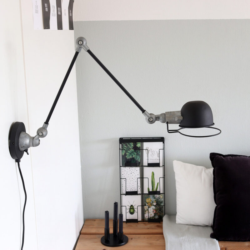 Wandlamp Davin 7656ZW Zwart met kleine fitting E14 - Afbeelding 3