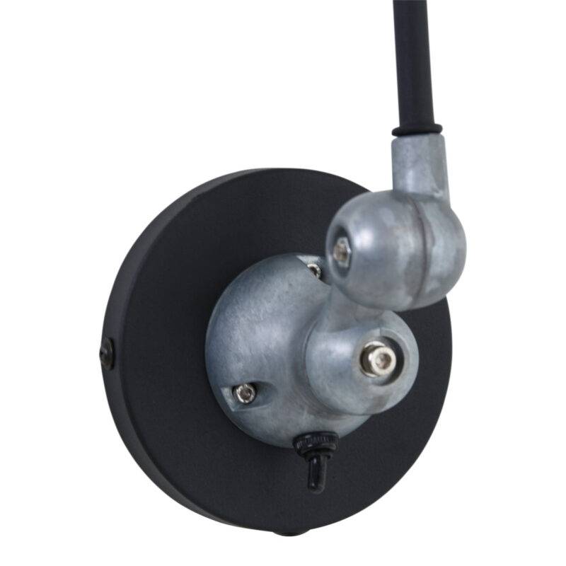 Wandlamp Davin 7656ZW Zwart met kleine fitting E14 - Afbeelding 6