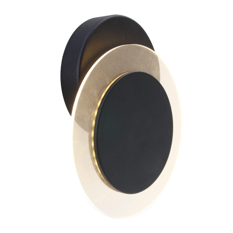Wandlamp Lido 2564ZW Zwart Ø17cm 700 Lumen draaibaar - Afbeelding 2