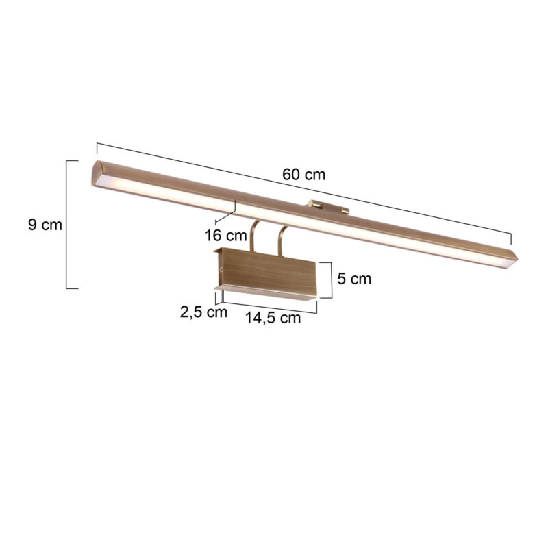 Wandlamp Litho 2431BR Brons Lichtkleur instelbaar - Afbeelding 6