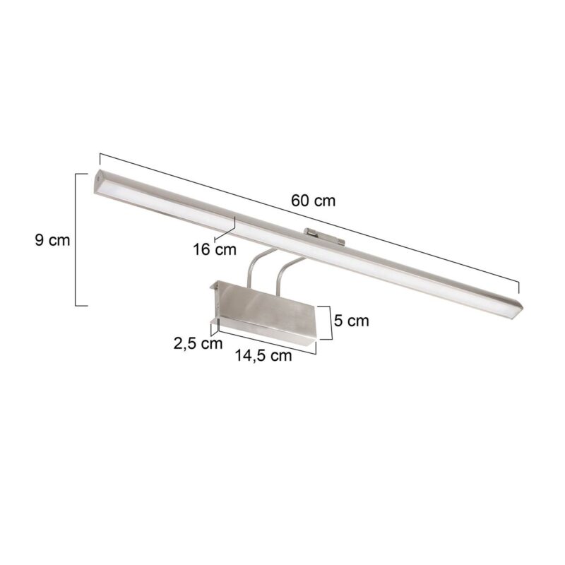 Wandlamp Litho 2431ST Staal Lichtkleur instelbaar - Afbeelding 7