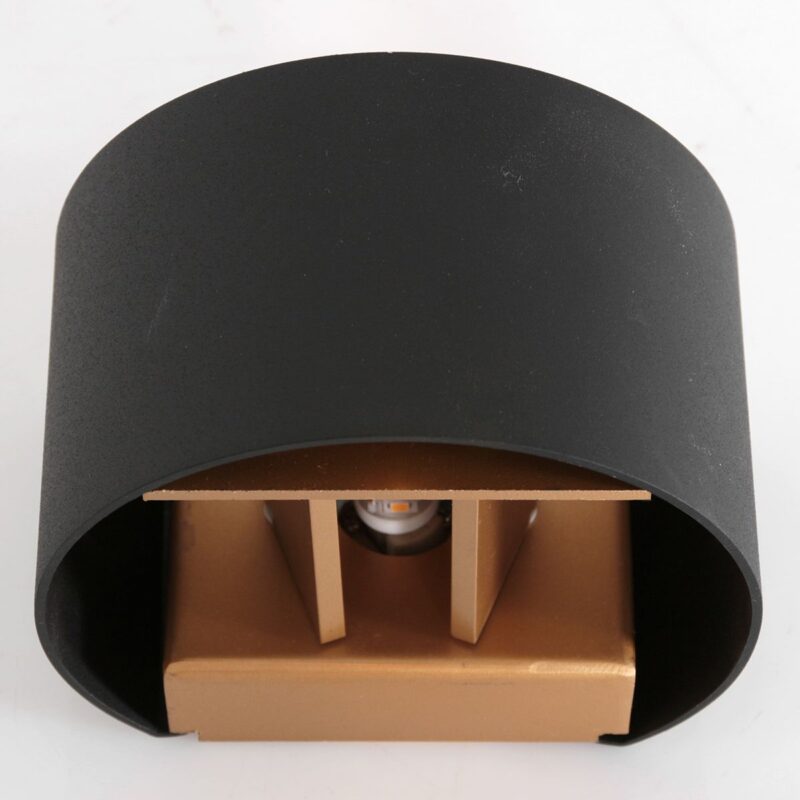 Wandlamp Muro 3364ZW Zwart Goud met G9 fitting - Afbeelding 11