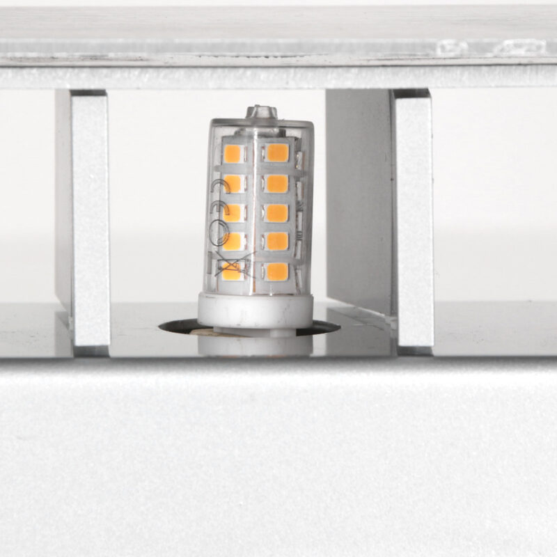 Wandlamp Muro 3365ST Staal met G9 fitting inclusief lichtbron - Afbeelding 3
