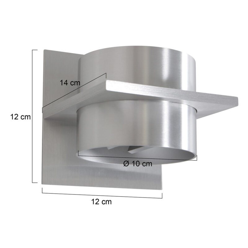 Wandlamp Muro 3366ST Staal G9, met verstelbare schotjes - Afbeelding 6