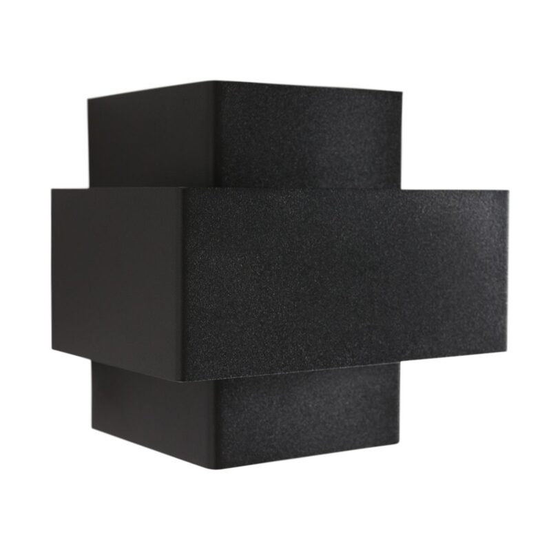 Wandlamp Muro 3367ZW Zwart met goudkleurige binnenkant - Afbeelding 9