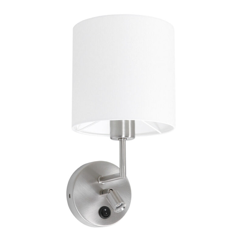 Wandlamp Noor 1562ST Staal met leeslampje - Afbeelding 10