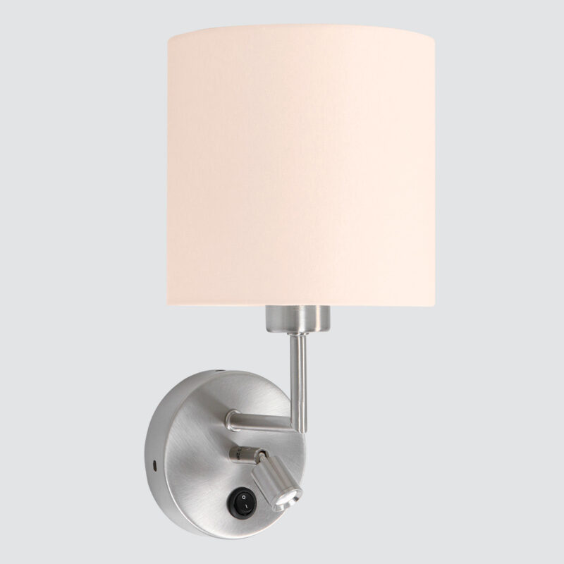 Wandlamp Noor 1562ST Staal met leeslampje - Afbeelding 15