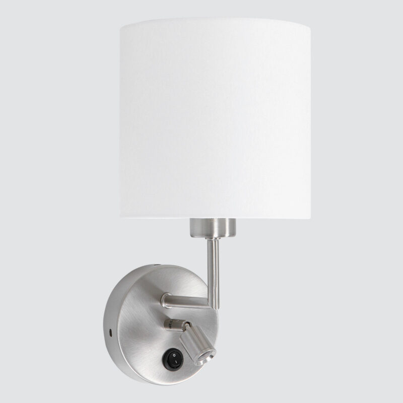 Wandlamp Noor 1562ST Staal met leeslampje - Afbeelding 16