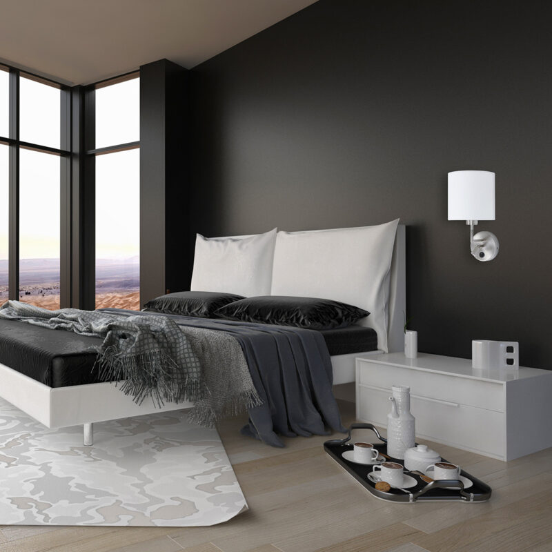 Wandlamp Noor 1562ST Staal met leeslampje - Afbeelding 3