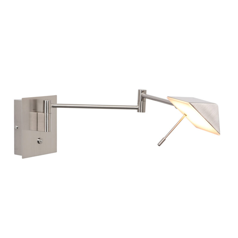 Wandlamp Retina 3402ST Staal met USB poorten - Afbeelding 2