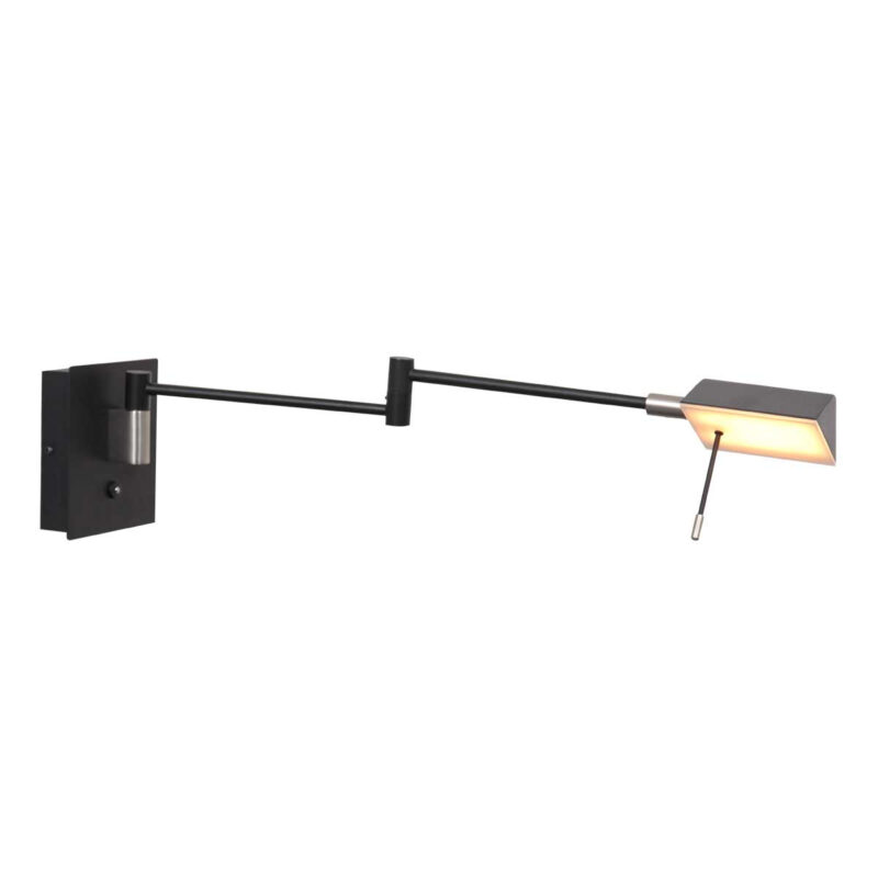 Wandlamp Retina 3402ZW Zwart met USB poorten - Afbeelding 2