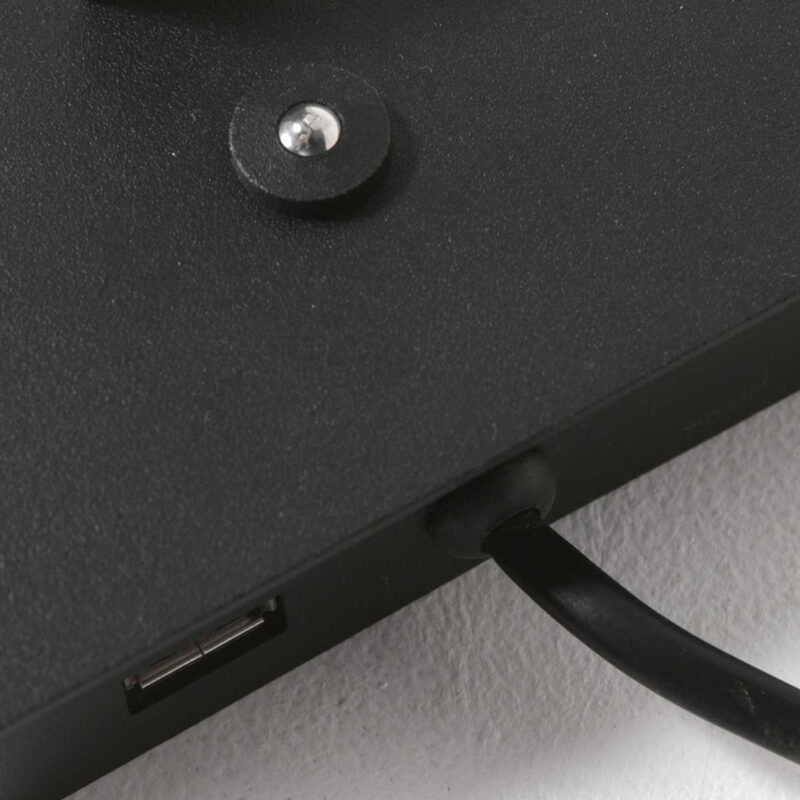 Wandlamp Retina 3402ZW Zwart met USB poorten - Afbeelding 12