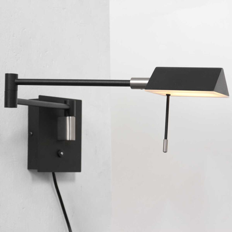 Wandlamp Retina 3402ZW Zwart met USB poorten - Afbeelding 14