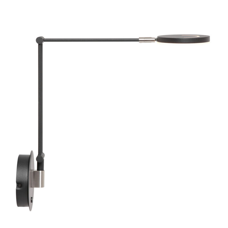 Wandlamp Soleil 3259ZW zwart met verstelbare arm - Afbeelding 9