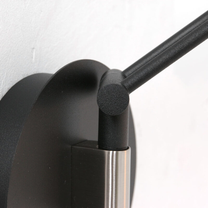 Wandlamp Soleil 3259ZW zwart met verstelbare arm - Afbeelding 16