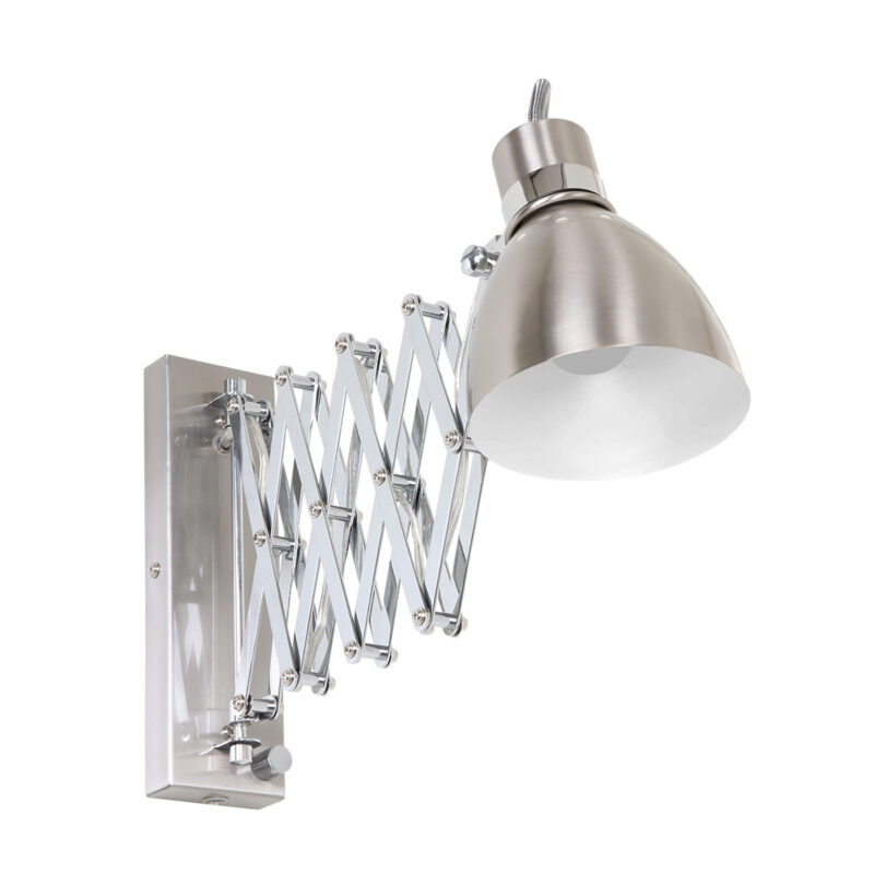 Wandlamp Spring 6290ST Staal E27 fitting - Afbeelding 2