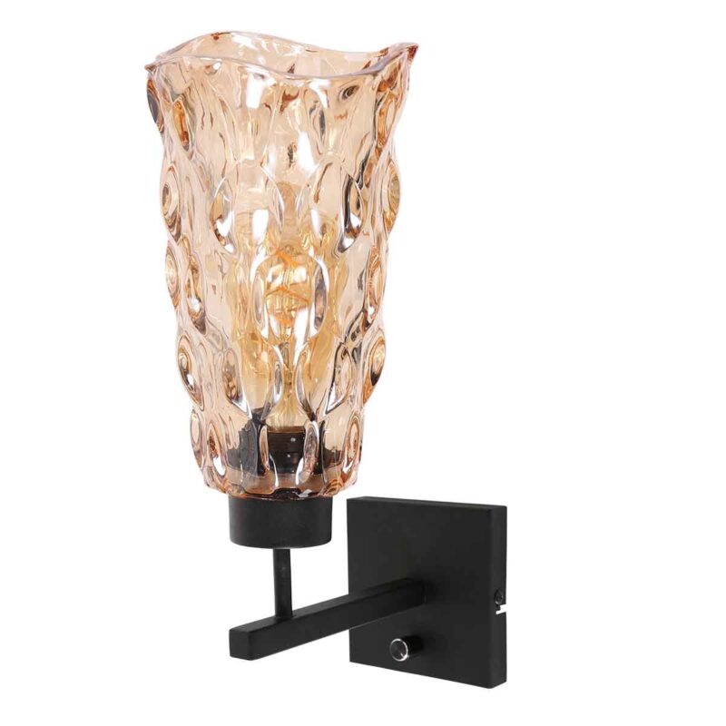 Wandlamp Vidrio 3839ZW amber geel glas - Afbeelding 2