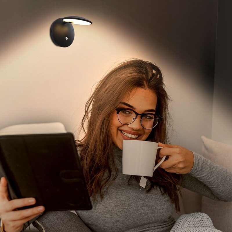 Wandlamp Zenith LED 1442ZW zwart lichtkleur instelbaar - Afbeelding 4