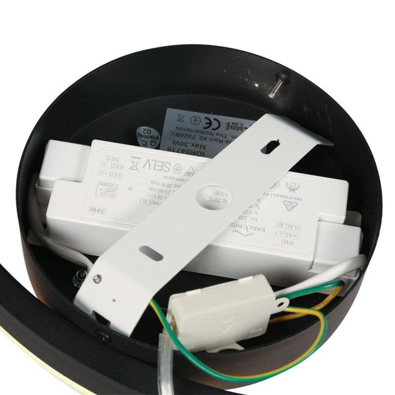 Wandlamp en Plafondlamp Mykty 3687ZW Zwart, 2400Lumen - Afbeelding 11