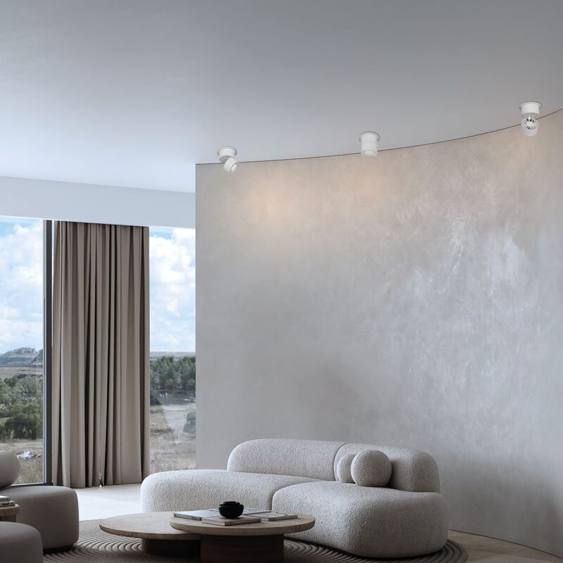 Witte 1 lichts spot Fez 2673W dimbaar draaibaar en kantelbaar - Afbeelding 3