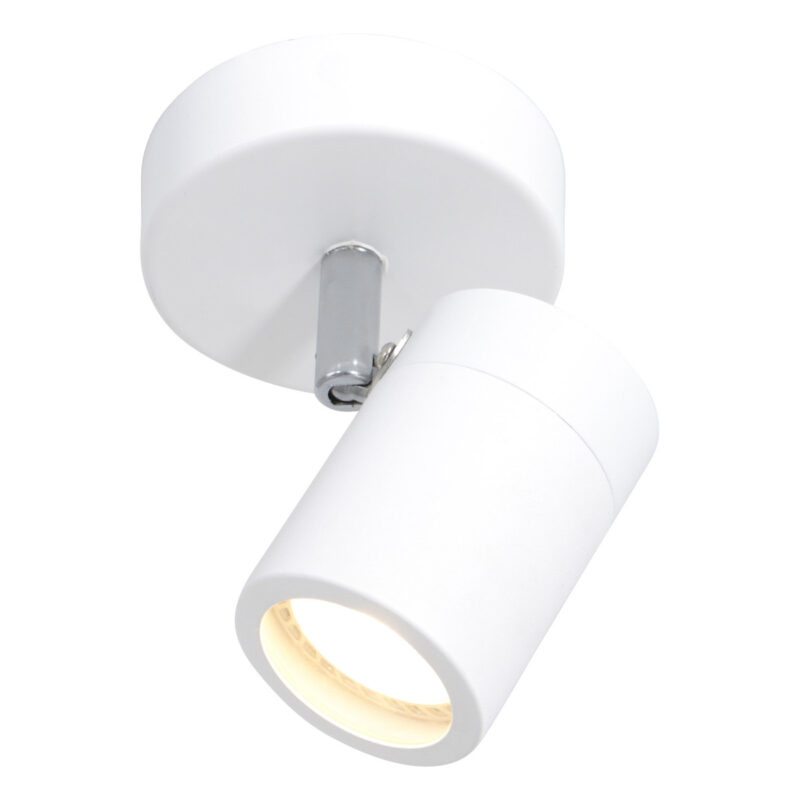 Witte 1-lichts spot Upround 2486W inclusief lichtbron - Afbeelding 2