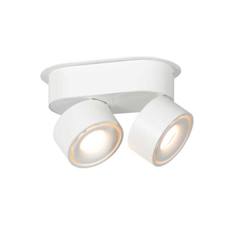 Witte 2 lichts spot Fez 2674W dimbaar draaibaar en kantelbaar - Afbeelding 7